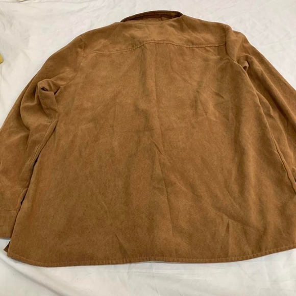 Vintage White Stag "Sweet Tea" Faux Suede Shacket / Button Down L oversized - Picture 5 of 7